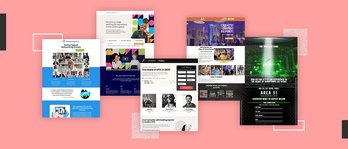 Contoh landing page promosi event
Gambar: Unbounce