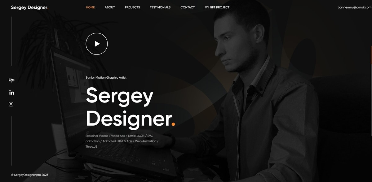 Contoh website resume
Gambar: sergeydesigner.pro