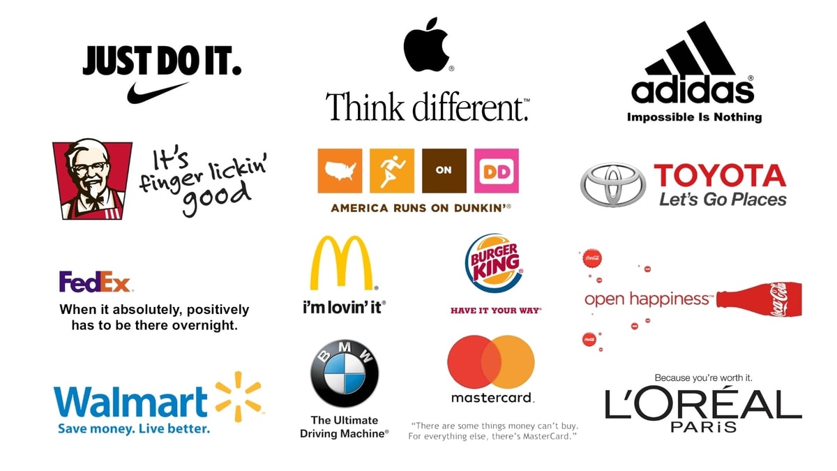 Sebagian contoh tagline brand-brand besar
Gambar: Ebaqdesign Sebagian contoh tagline brand-brand besar
Gambar: Ebaqdesign