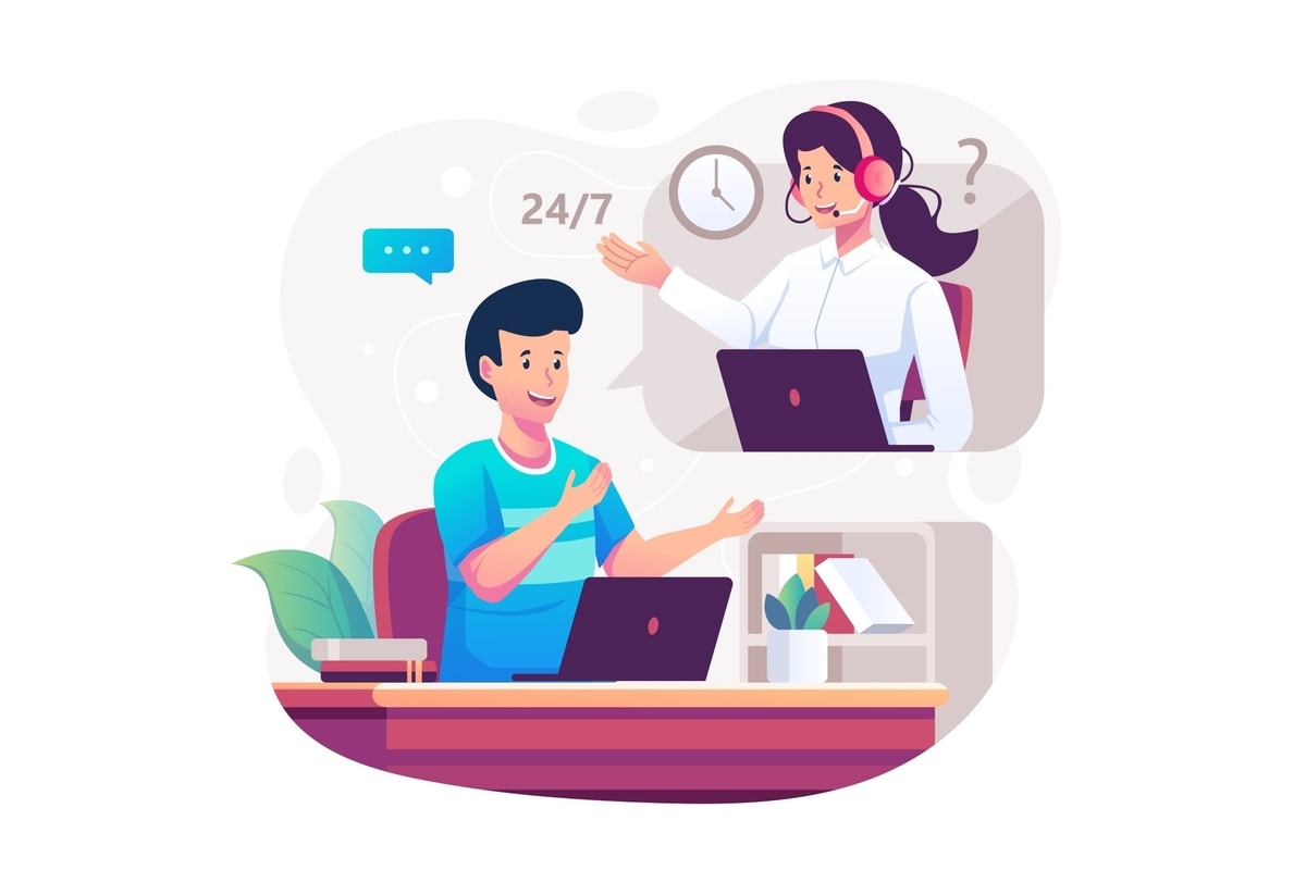 Ilustrasi layanan purna jual untuk pelanggan
Gambar: creativefabrica.com