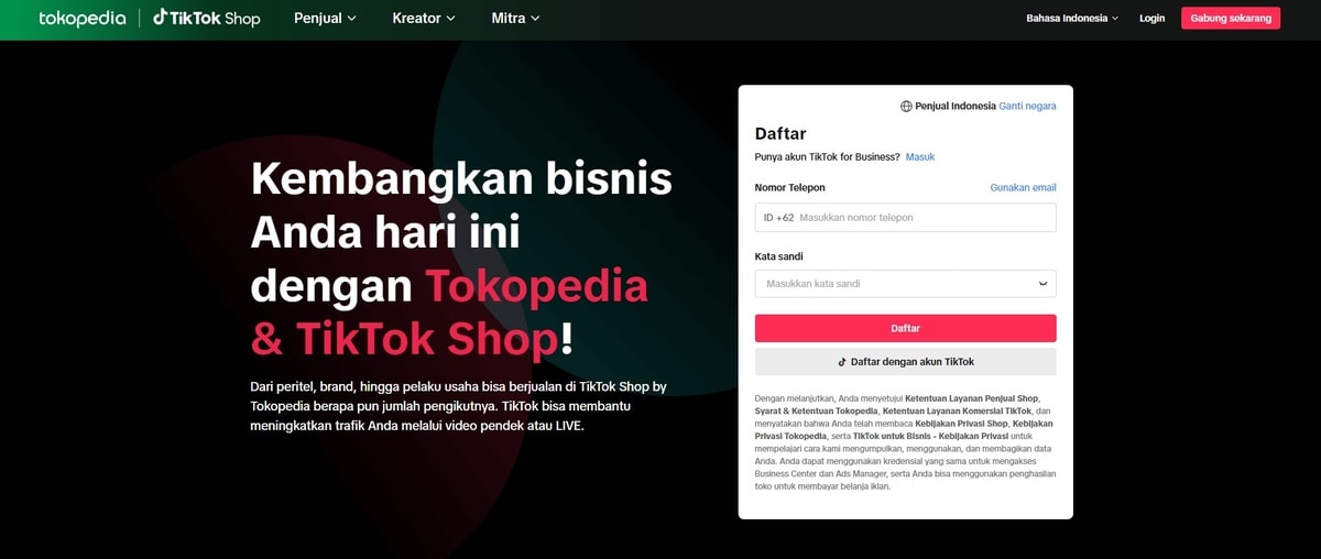 Integrasi Tokopedia dan TikTok Shop
Gambar: Tokopedia.com Integrasi Tokopedia dan TikTok Shop
Gambar: Tokopedia.com