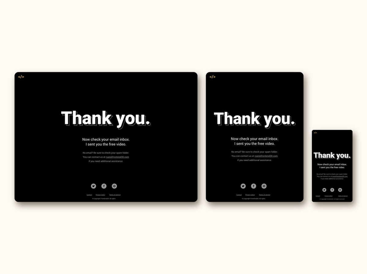 Contoh halaman terima kasih website
Gambar: dribbble.com Contoh halaman terima kasih website
Gambar: dribbble.com