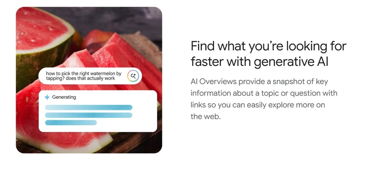 Contoh penggunaan Google Generative AI
Foto tangkapan layar Google