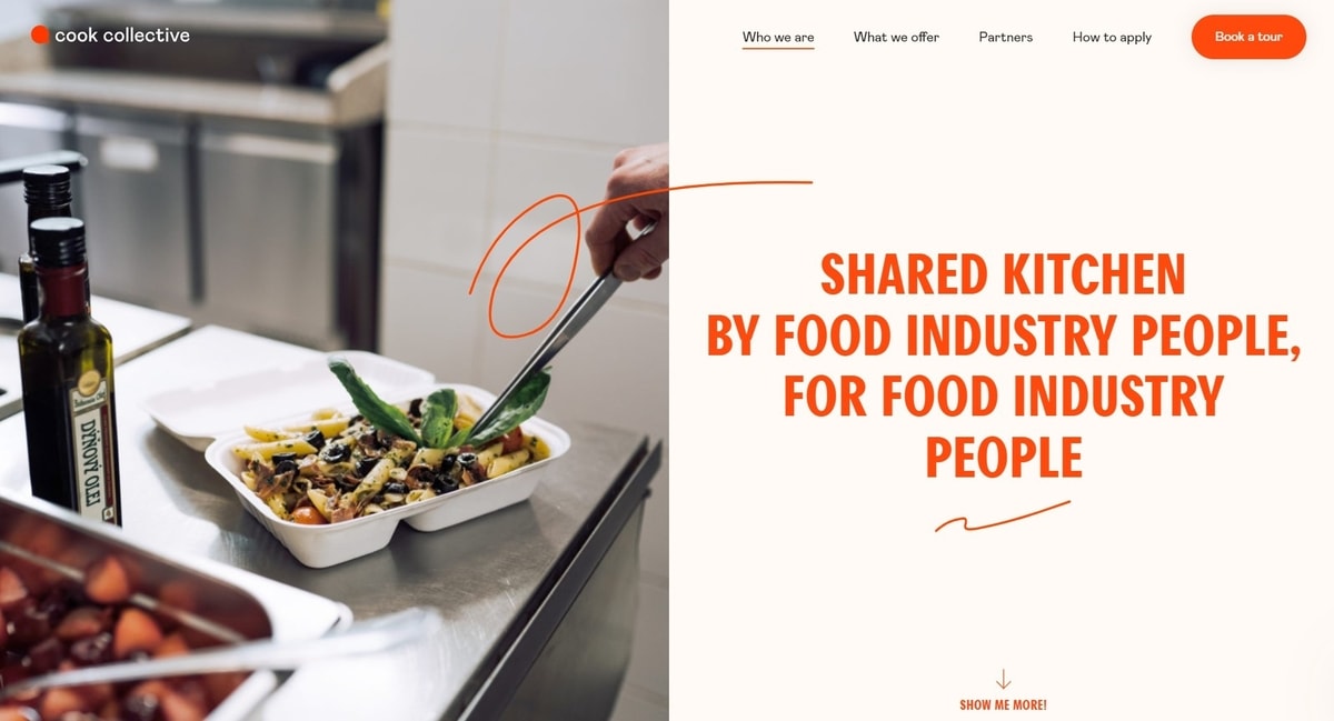 Contoh one-page website
Gambar: Cook Collective Contoh one-page website
Gambar: Cook Collective
