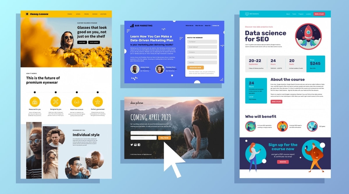 Elemen landing page
Gambar: Venngage