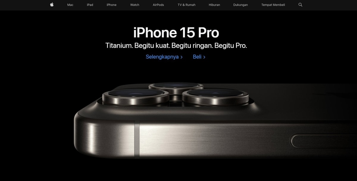Tips desain website
Gambar: Apple.com/id