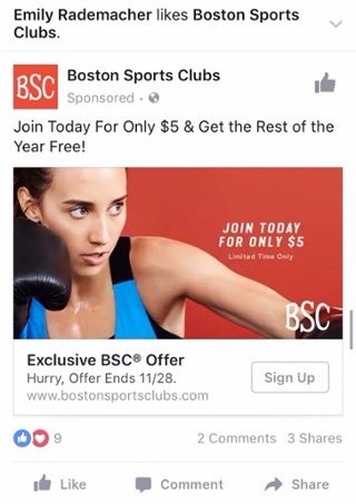 Iklan penawaran dari Boston Sports Club Iklan penawaran dari Boston Sports Club