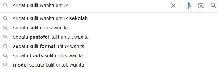 Google suggestions untuk Niche Market
Gambar: Google